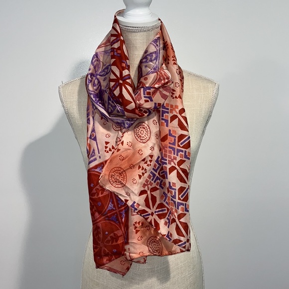 Accessories - Colorful Patterned Lightweight Scarf